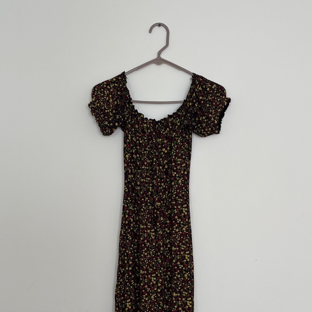 Floral Black Dress